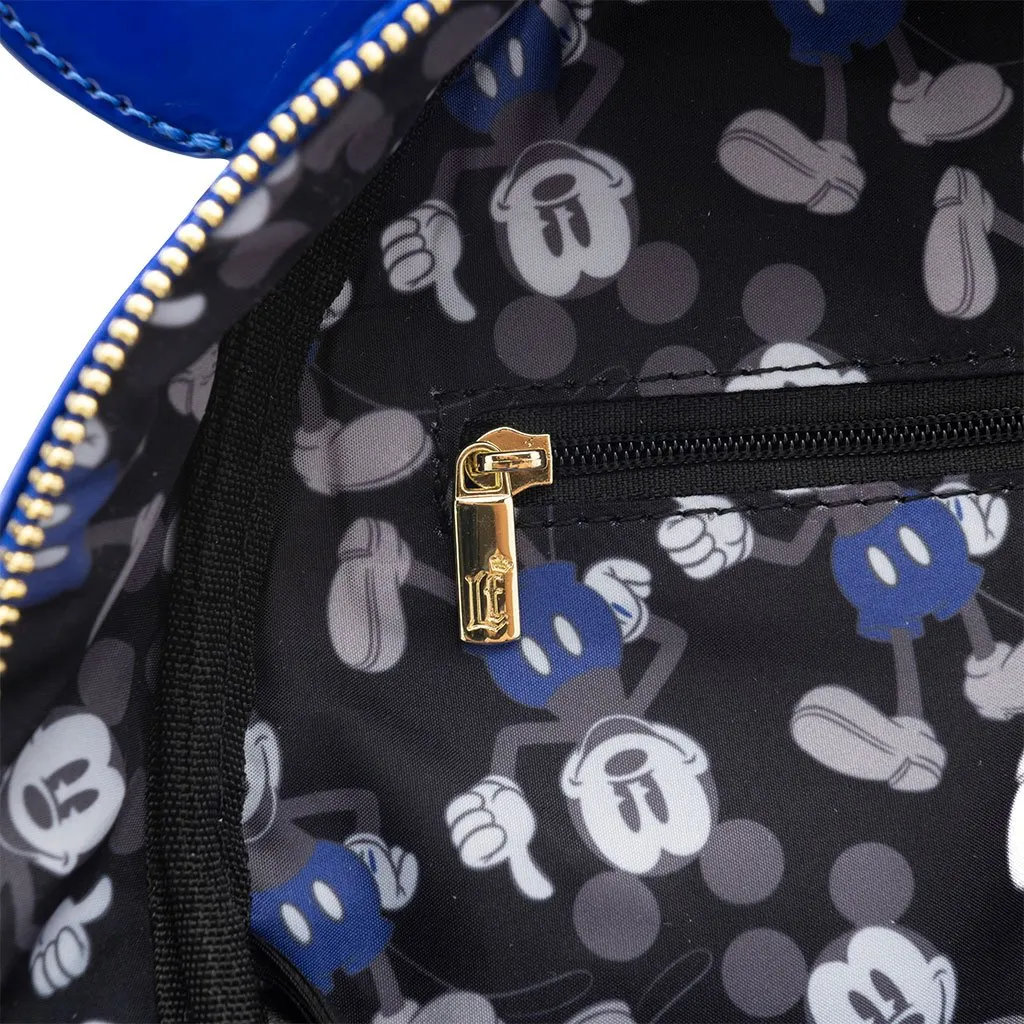 707 Street Exclusive - Loungefly Disney Mickey Mouse Holographic Series Mini Backpack - Sapphire