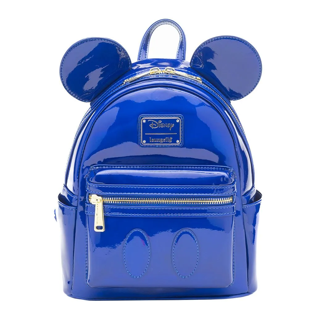 707 Street Exclusive - Loungefly Disney Mickey Mouse Holographic Series Mini Backpack - Sapphire