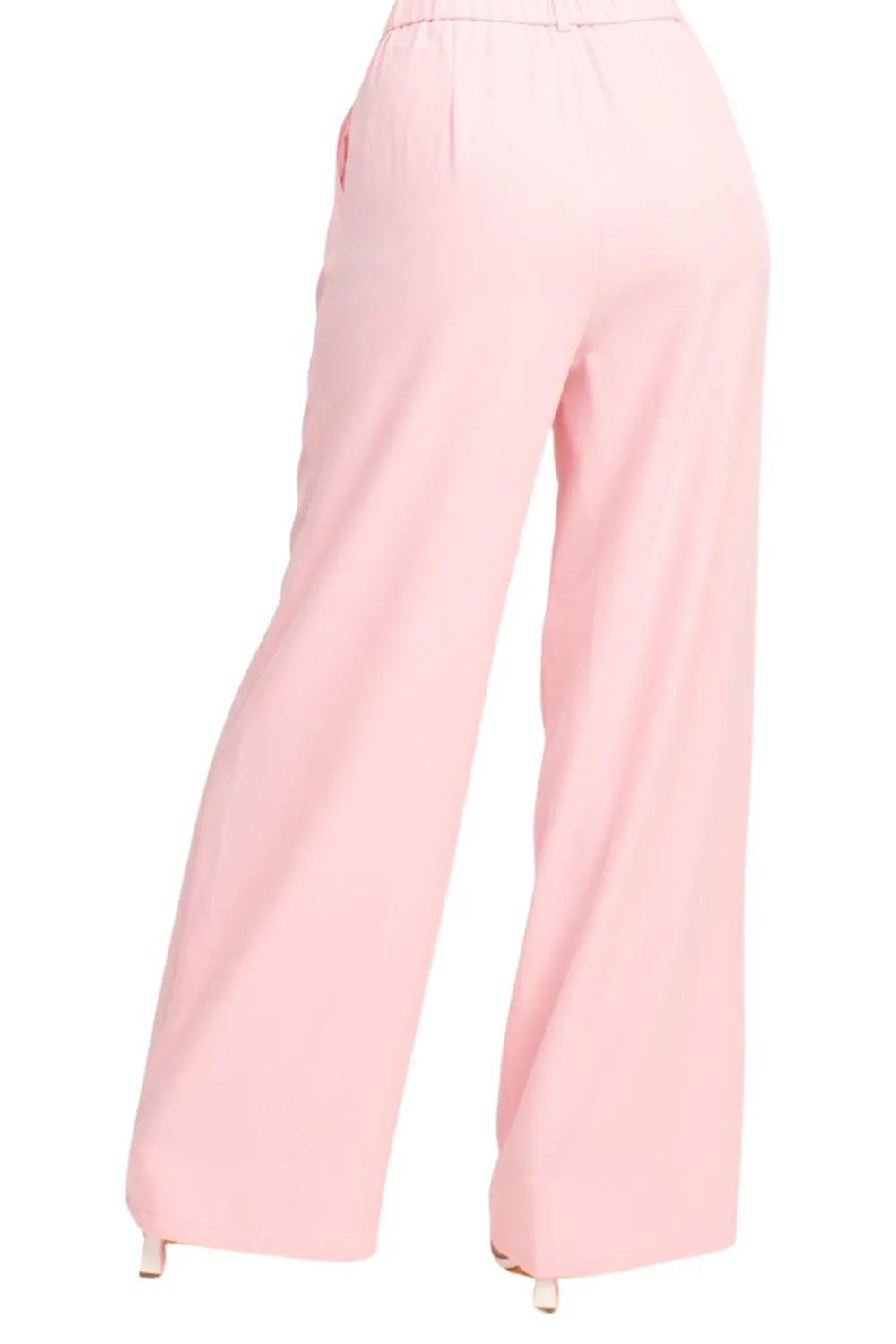 Adore You High Rise Wide Leg Pants in Blush