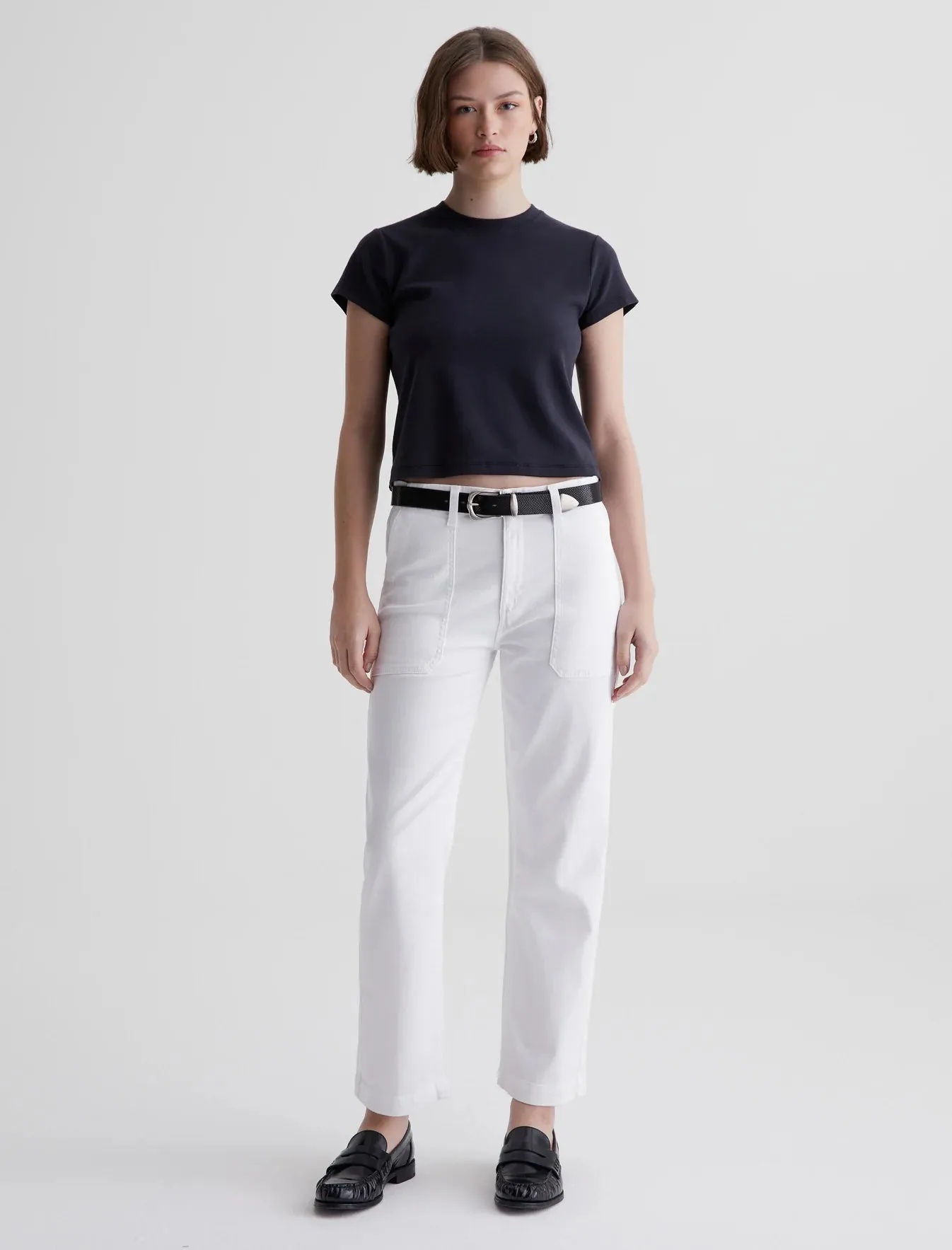 ANALEIGH STRAIGHT CROP (CLOUD WHITE) - A.G.