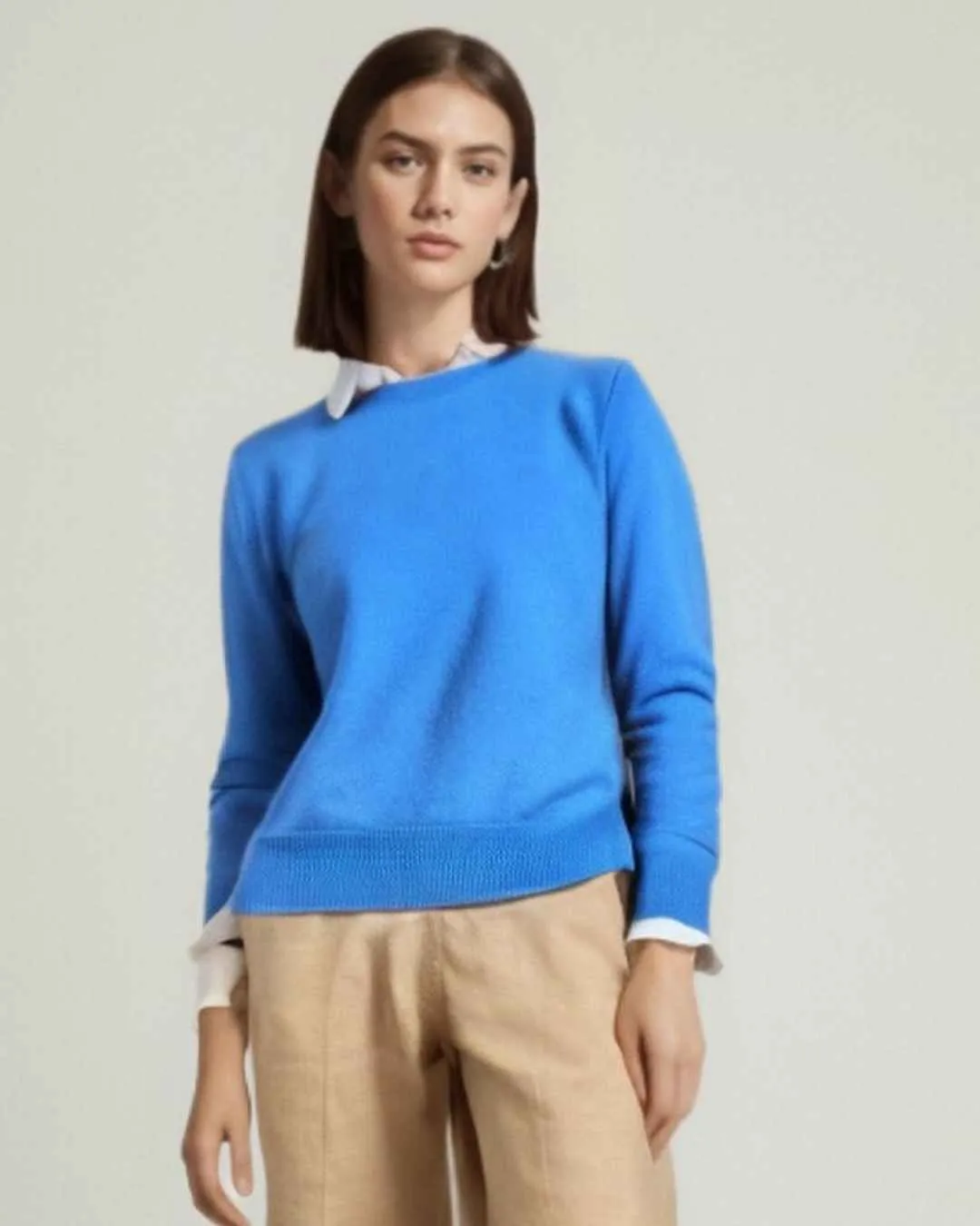 Azure Blue Cashmere Sweater Jumper