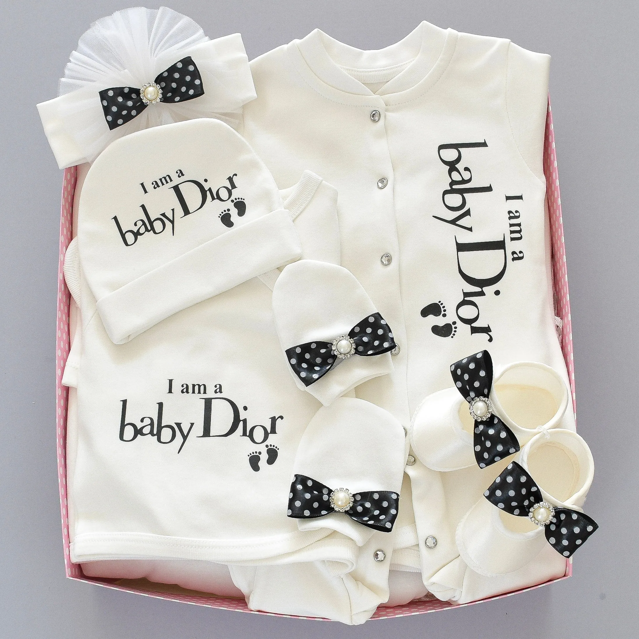 Baby Dior Inspired Newborn Baby Set