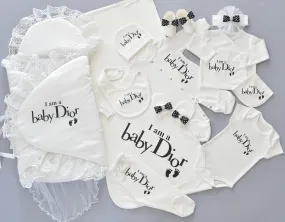 Baby Dior Inspired Newborn Baby Set