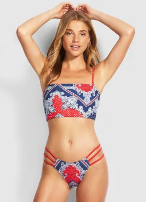 Bandana Bay Multi Rouleau Rio Bikini Pants - Chilli