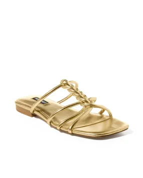 Braided Strappy Sandal Gold