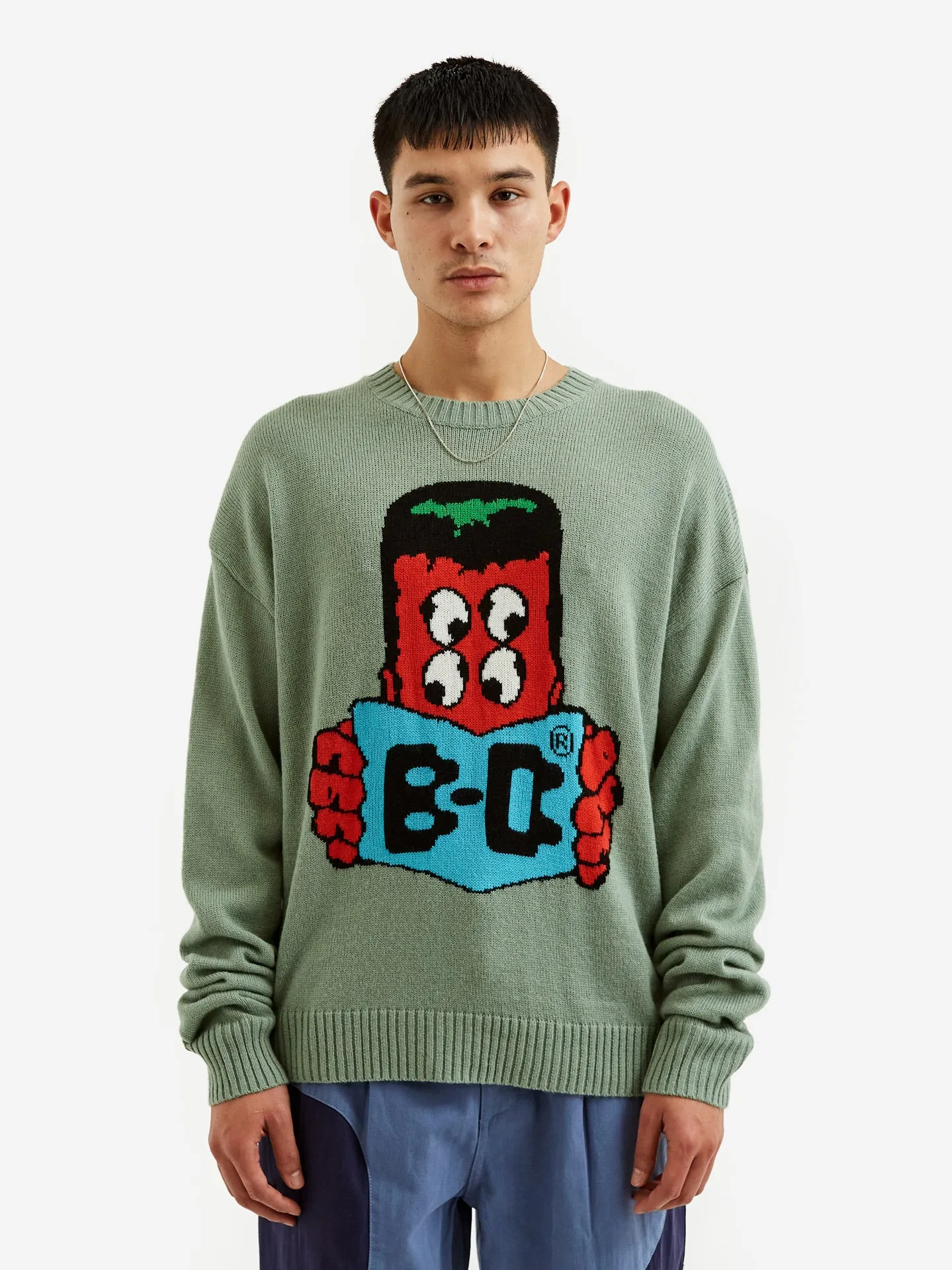 Brain Dead Readers Sweater - Mallard