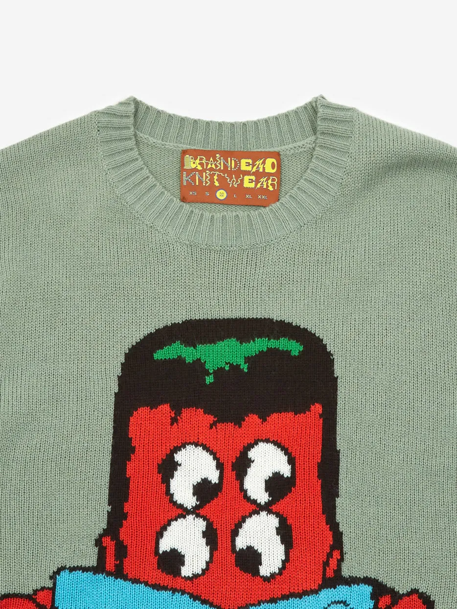 Brain Dead Readers Sweater - Mallard