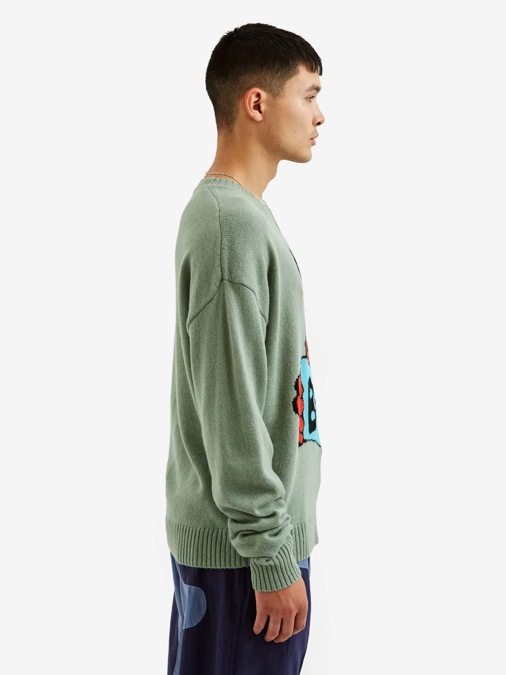 Brain Dead Readers Sweater - Mallard