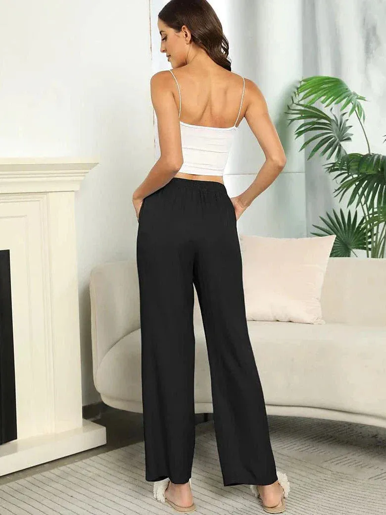 Elevate Everyday Style with Women's Wide Leg Drawstring Chinos