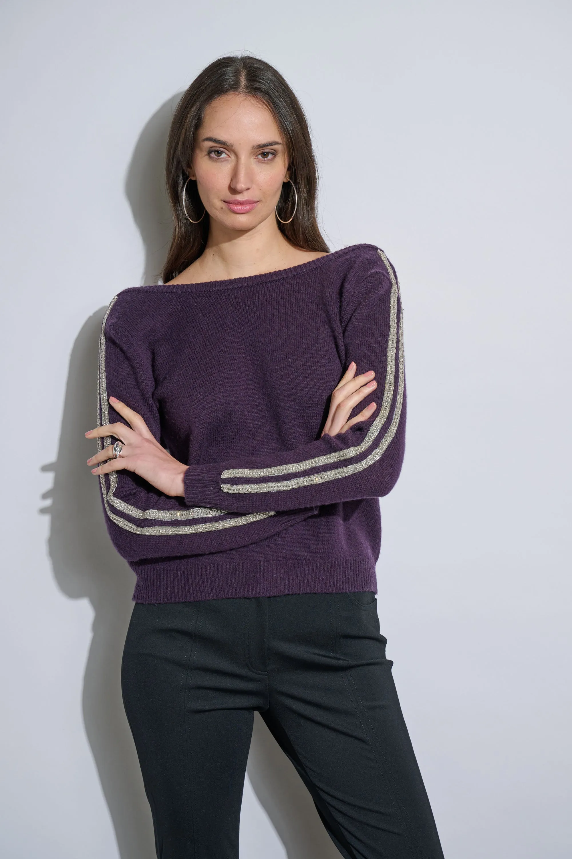 Embellished Merino Cashmere Sweater