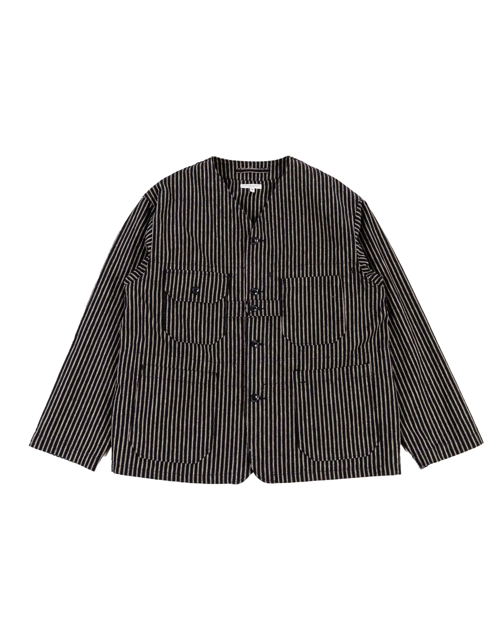 Engineered Garments Cardigan Jacket Navy/Grey LC Stripe