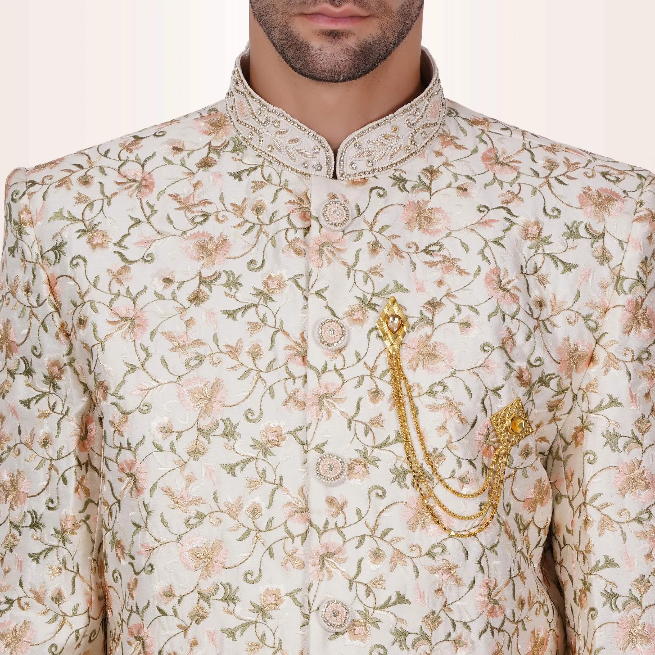 Fleur De Lis Sherwani for Men