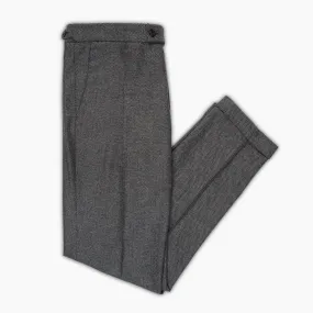 Gary Pleated Chino Pants Honey Way Wool and Cashmere Flannel