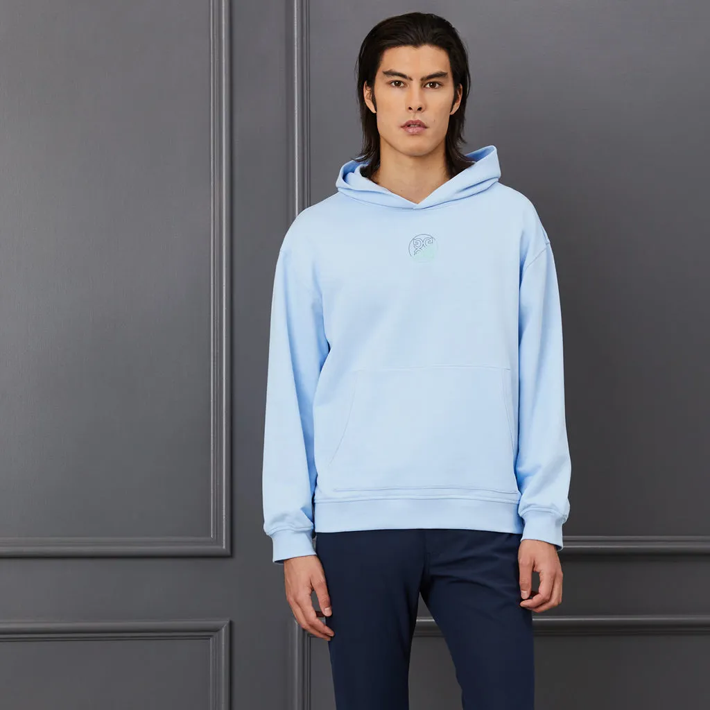 G/FORE WORLDWIDE STATEMENT PULLOVER HOODIE SKY