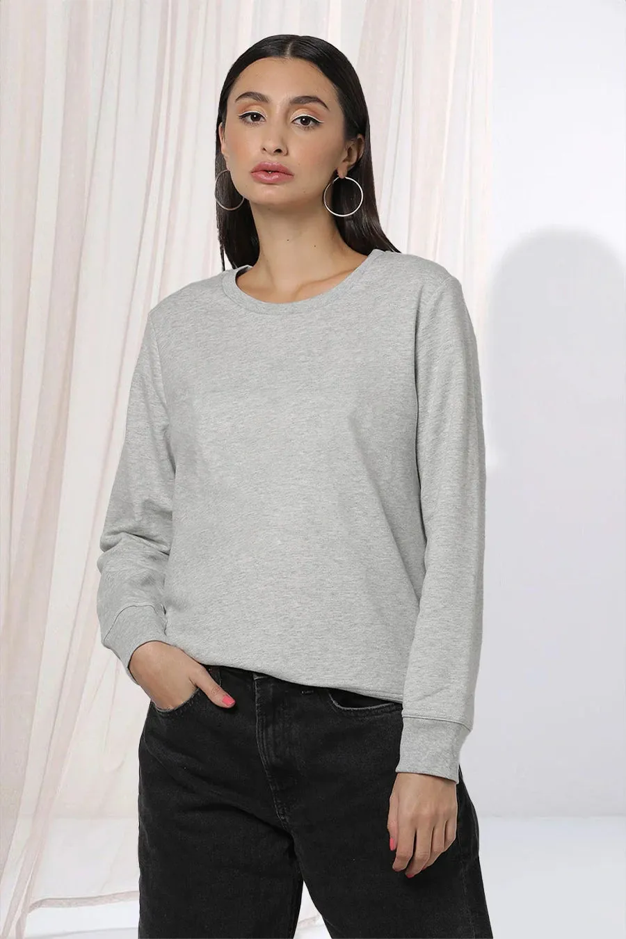 Grey - Fleece Sweatshirt