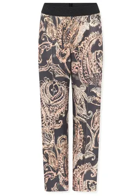 Gustav Marisa jersey pants 50000 Bukser - Dark Grey w. Coral Print