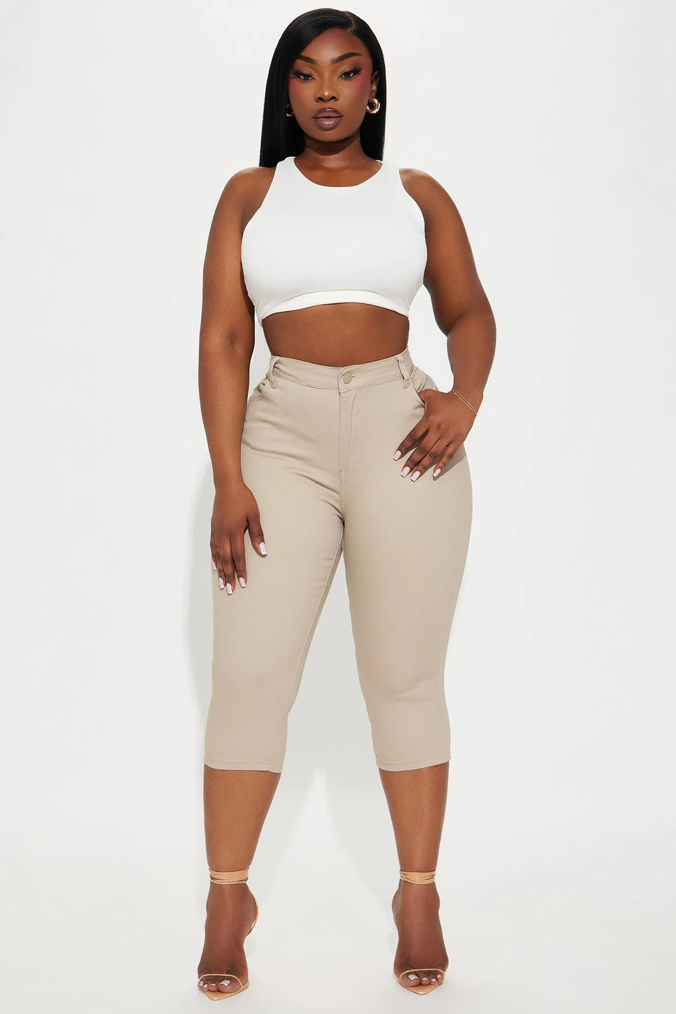 Iconic Capri Uniform Pant - Khaki