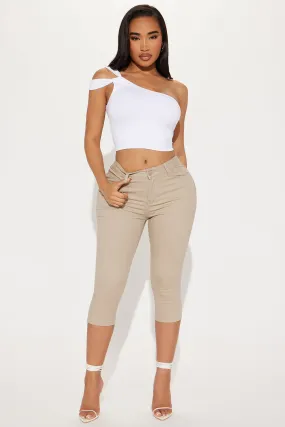 Iconic Capri Uniform Pant - Khaki