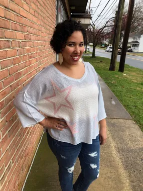 #J308 Starfish Waters Summer Sweater (Grey)