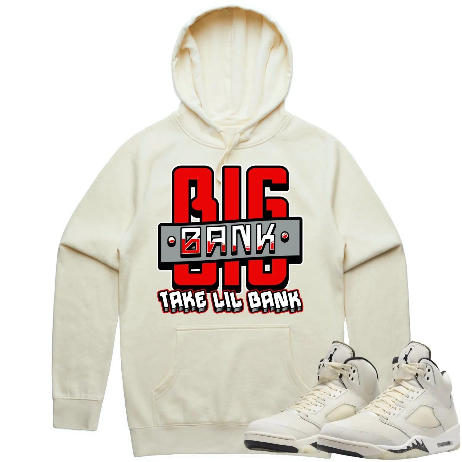 Jordan 5 Sail 5s Hoodie to Match - RED BIG BANK