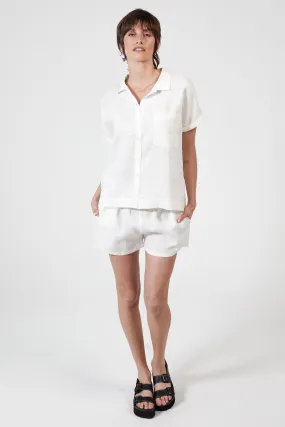 JUDE LINEN SHORT - WHITE