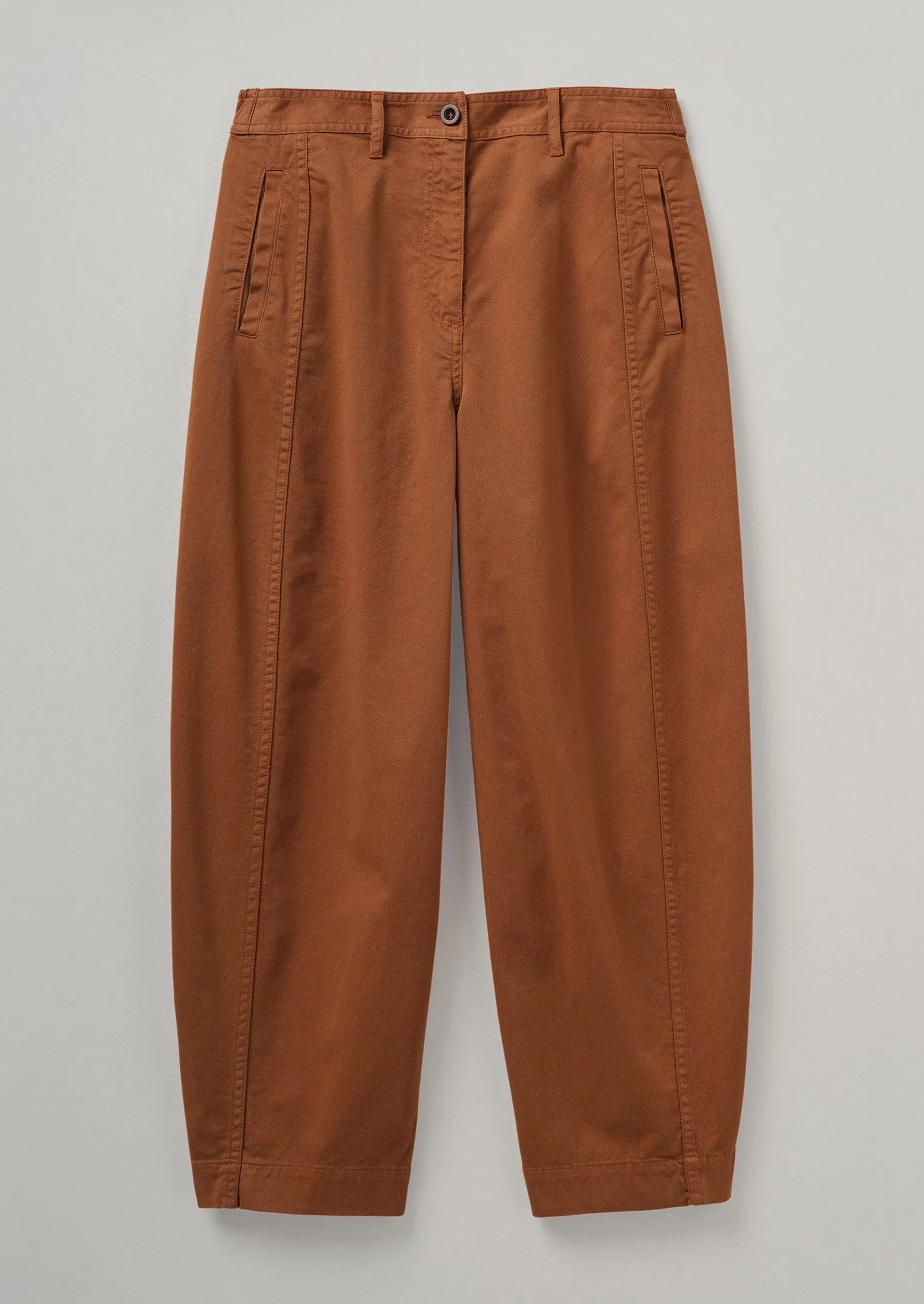 Kathe Flat Front Cotton Twill Pants | Firewood