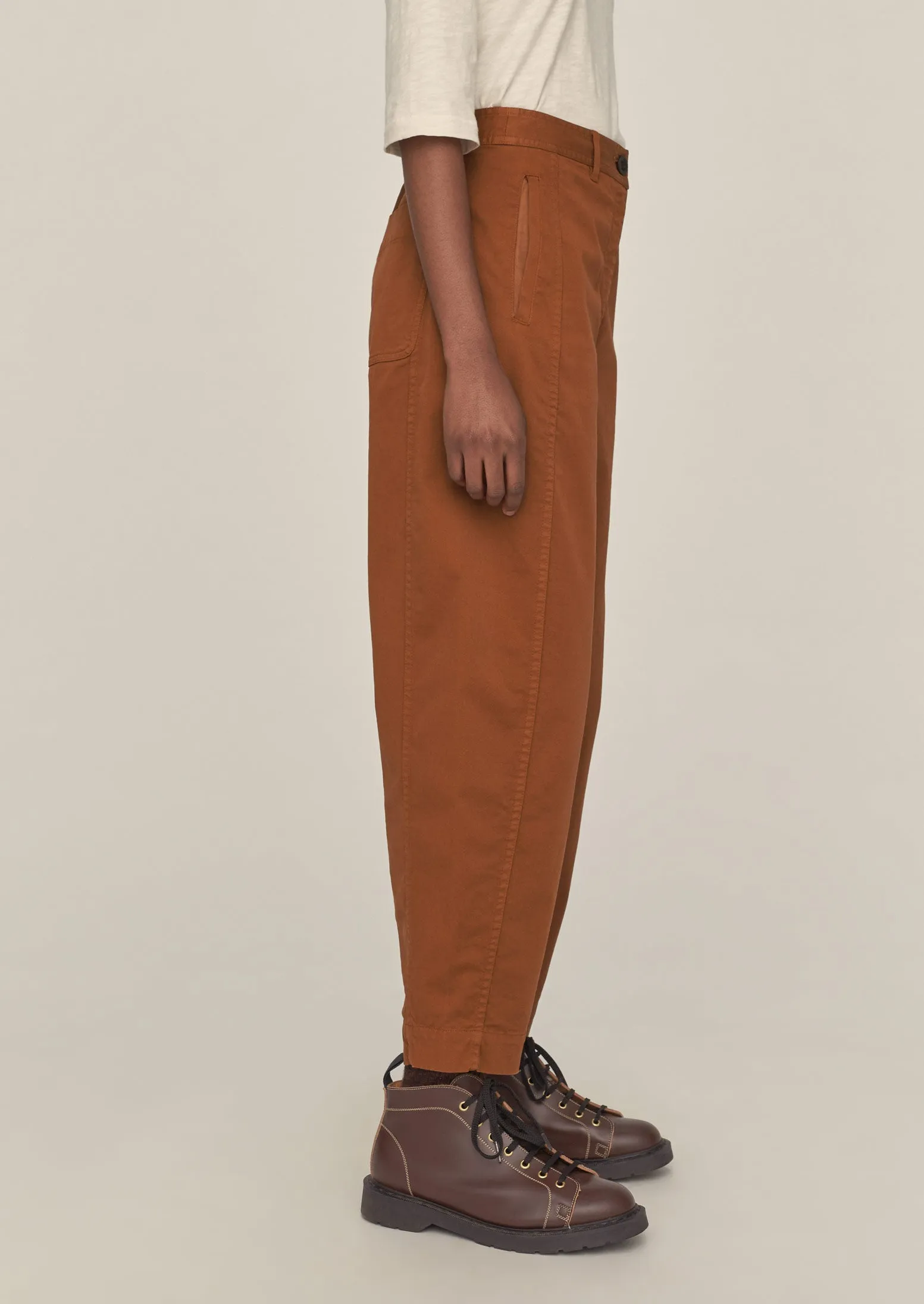 Kathe Flat Front Cotton Twill Pants | Firewood