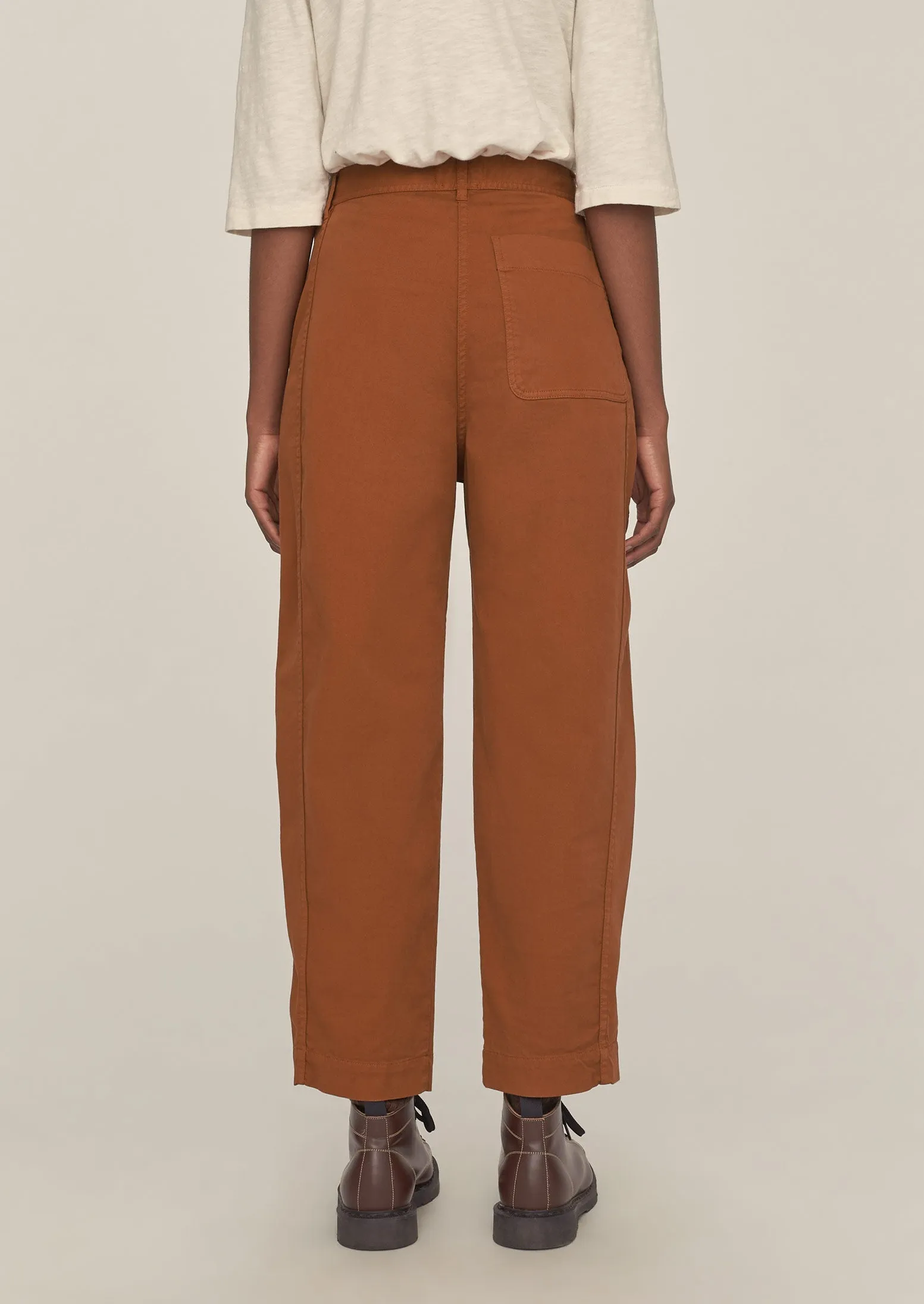 Kathe Flat Front Cotton Twill Pants | Firewood