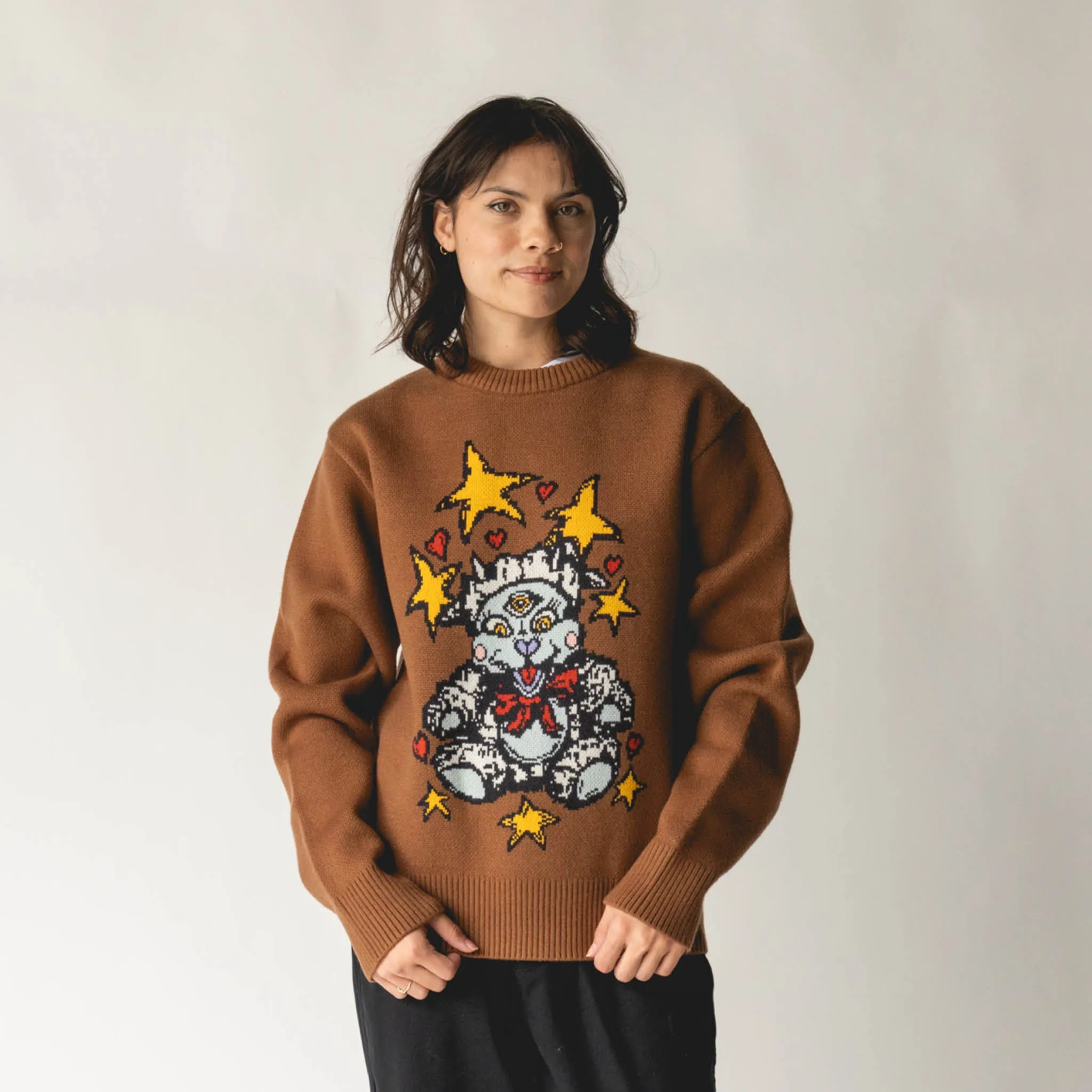 Lamby Knit Sweater - Brown