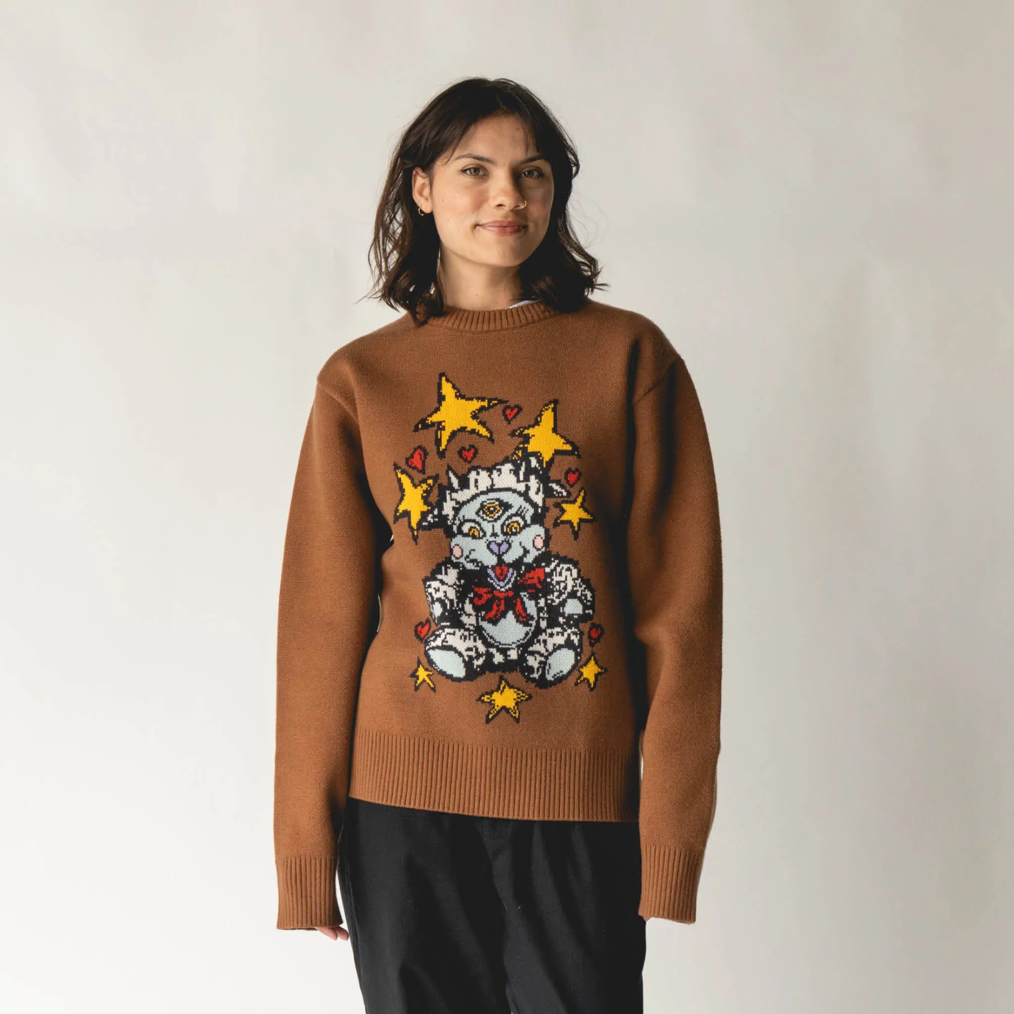 Lamby Knit Sweater - Brown