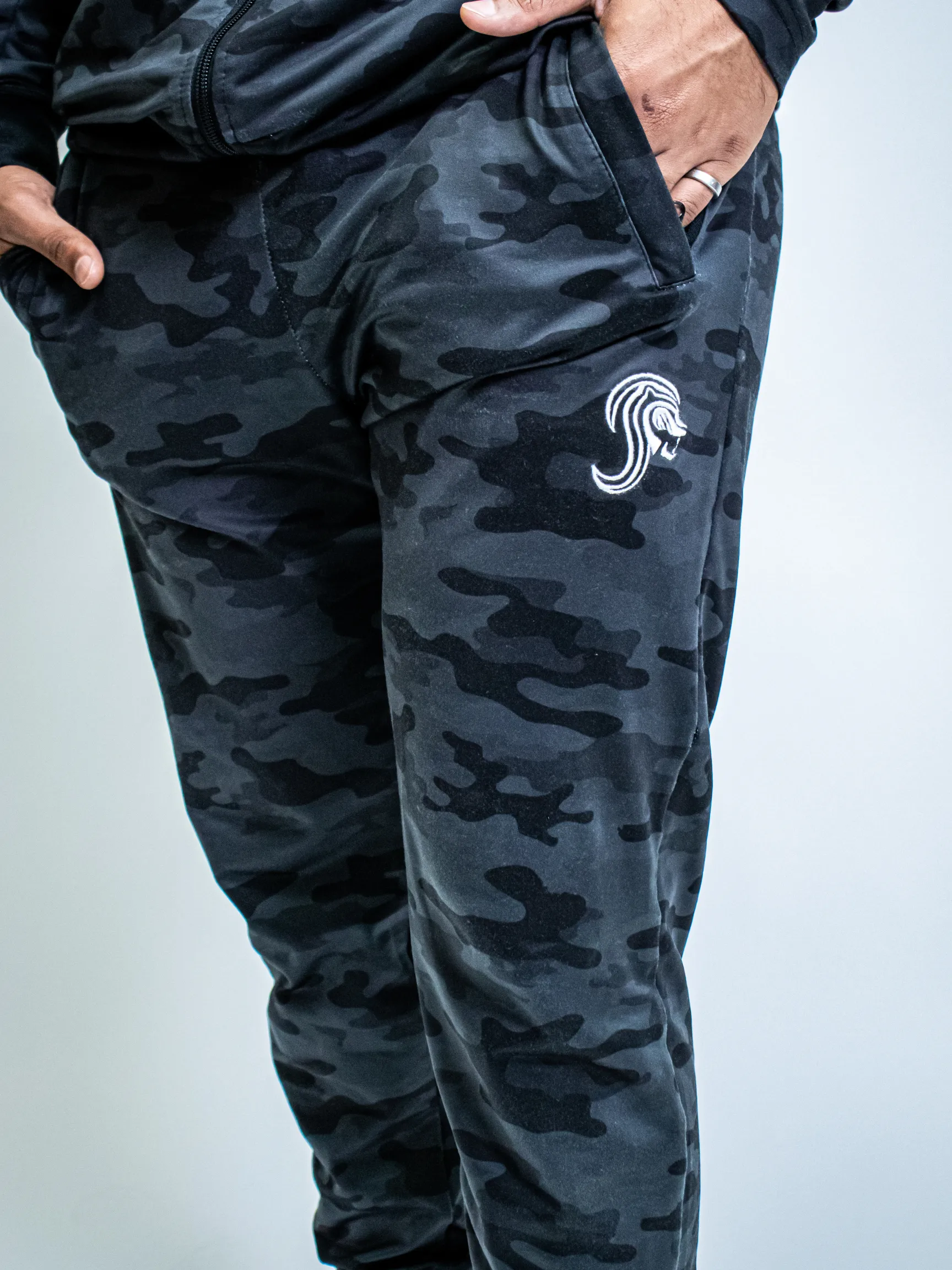 LION MINIMALIST BLACK CAMO JOGGERS