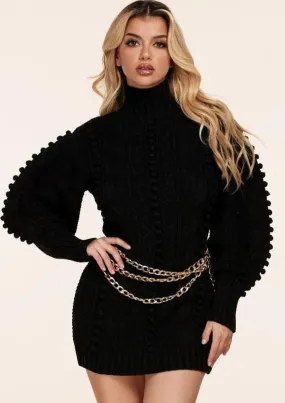 Livia Long Sleeve Knit Sweater Mini Dress