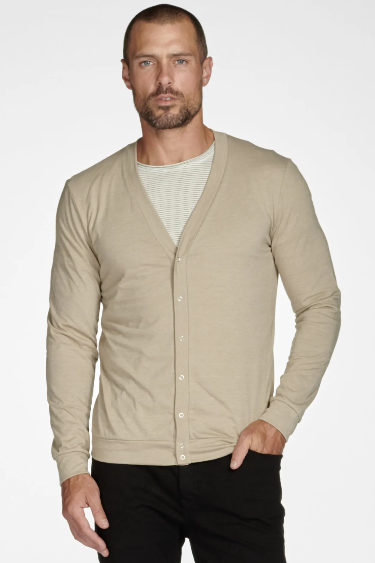 Men's Tri-Blend Cardigan Sweater