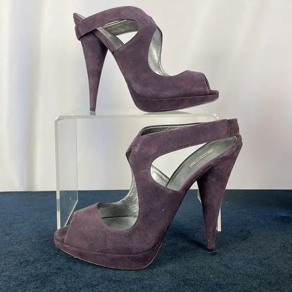 Miu MiuPurple Suede Platforms