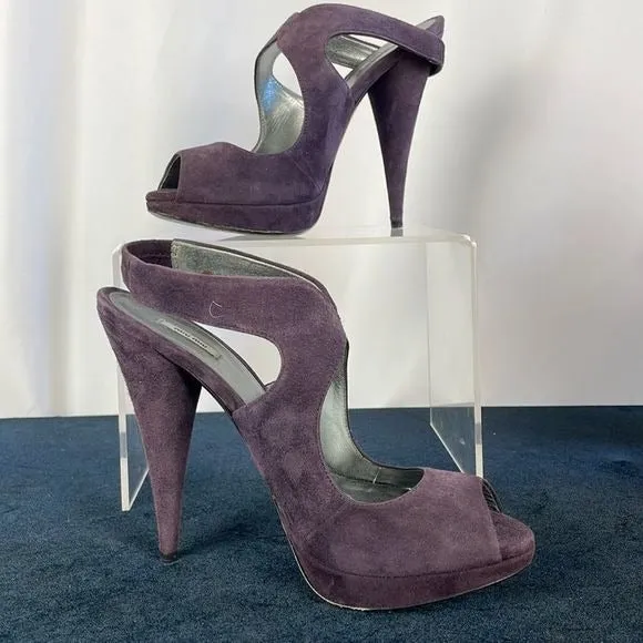 Miu MiuPurple Suede Platforms