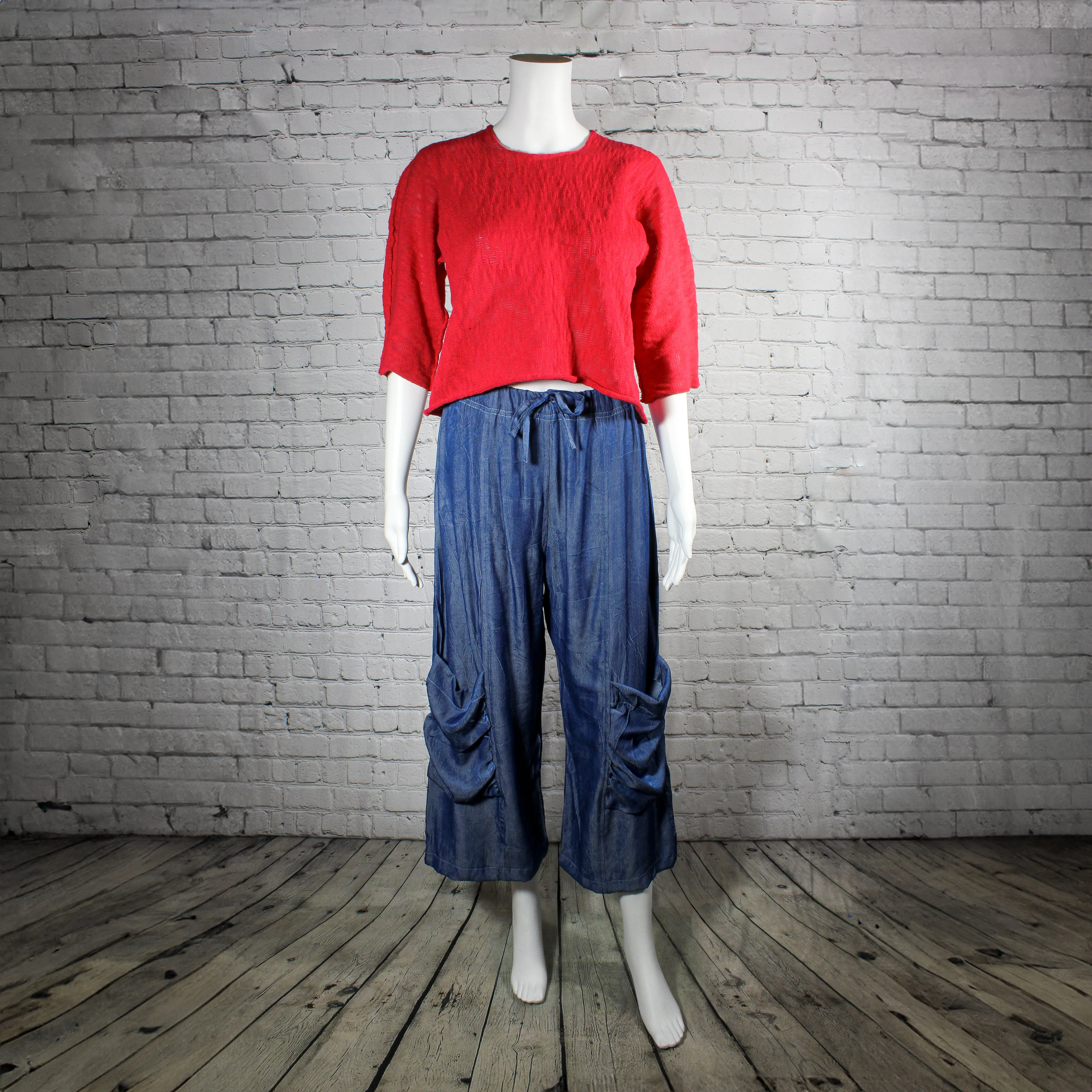 NEW! Louie Pullover Top in Red by Paper Temples