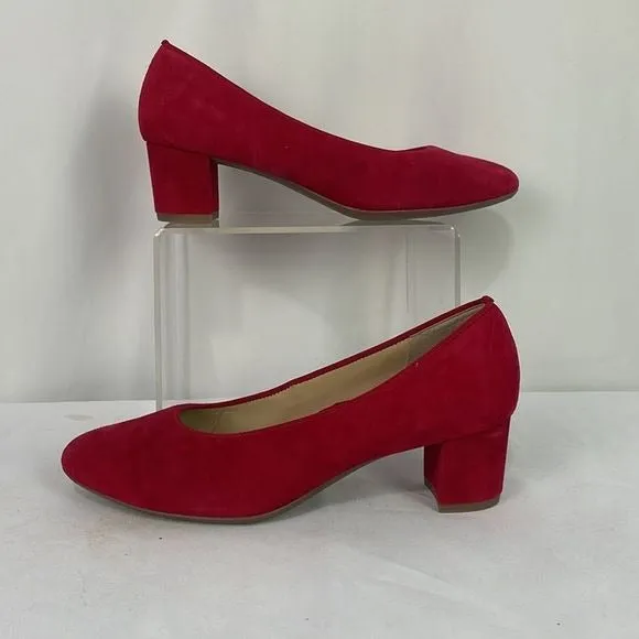 NEWAraRed Suede Block Heel Pumps