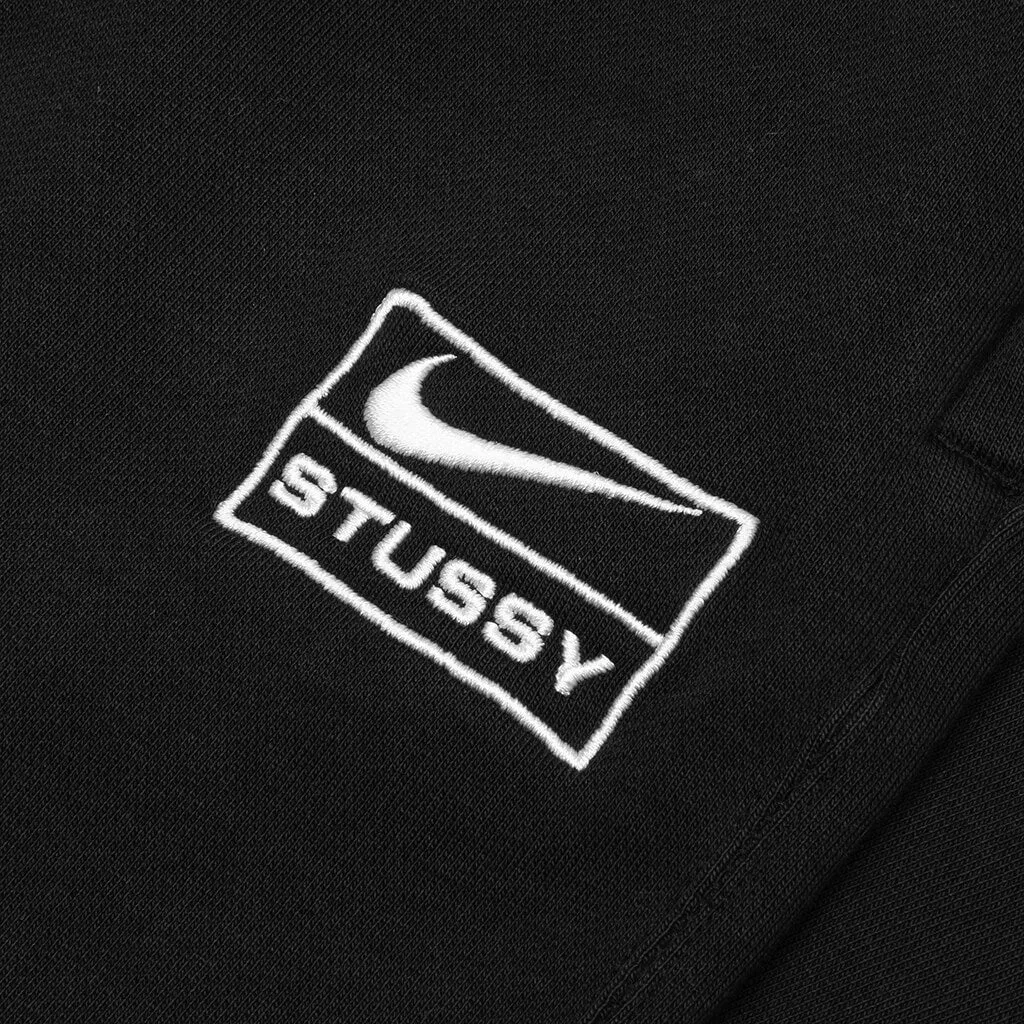 Nike x Stussy Washed Fleece Pant - Black/Sail