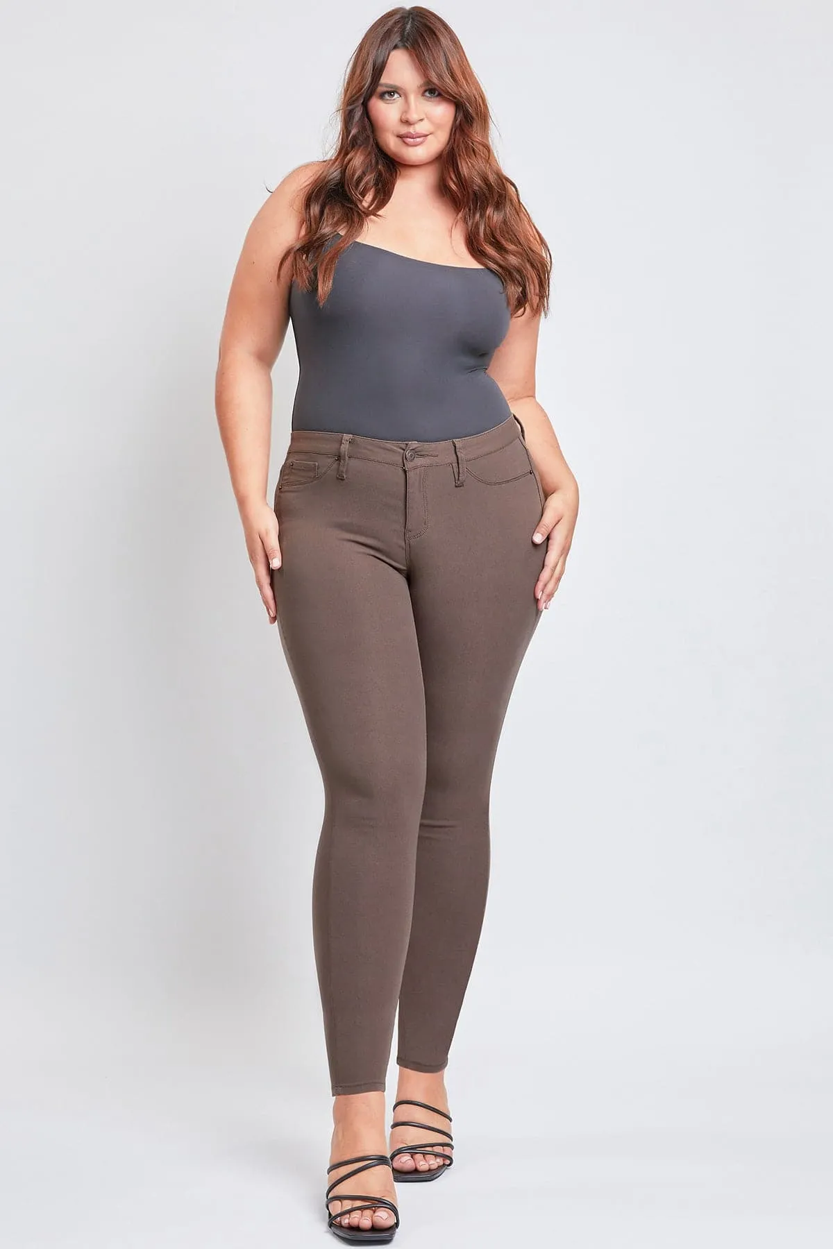 Plus Size Women's Hyperstretch Forever Color Mid Rise Pants