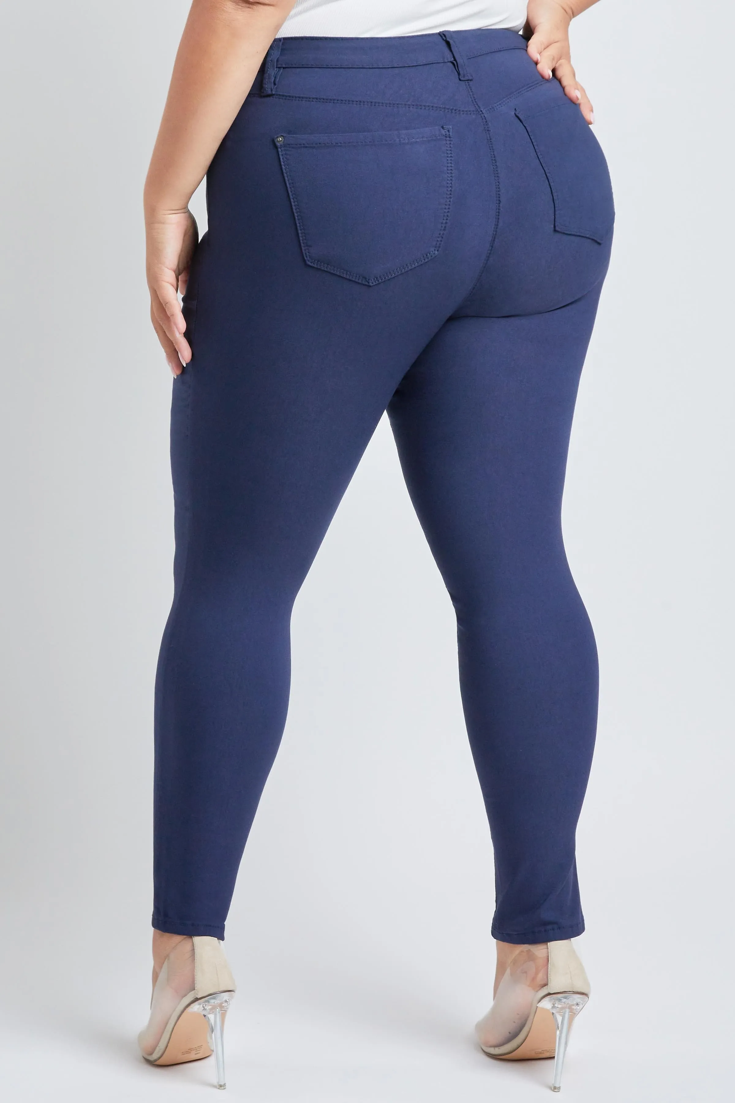 Plus Size Women's Hyperstretch Forever Color Mid Rise Pants