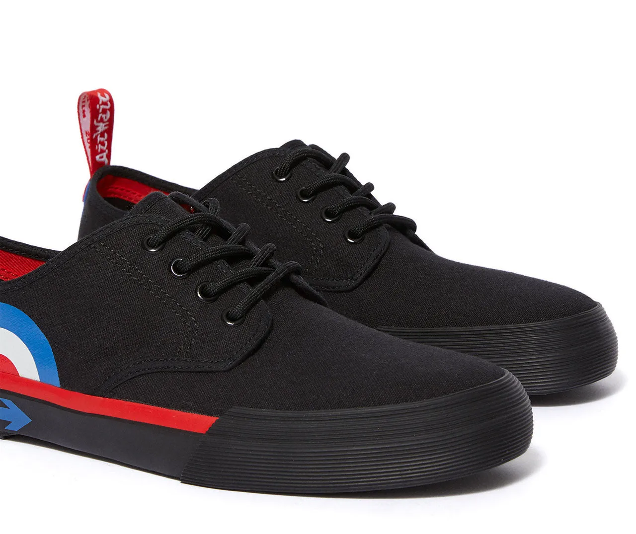 PRESSLER WHO BLACK TARGET CANVAS SHOE