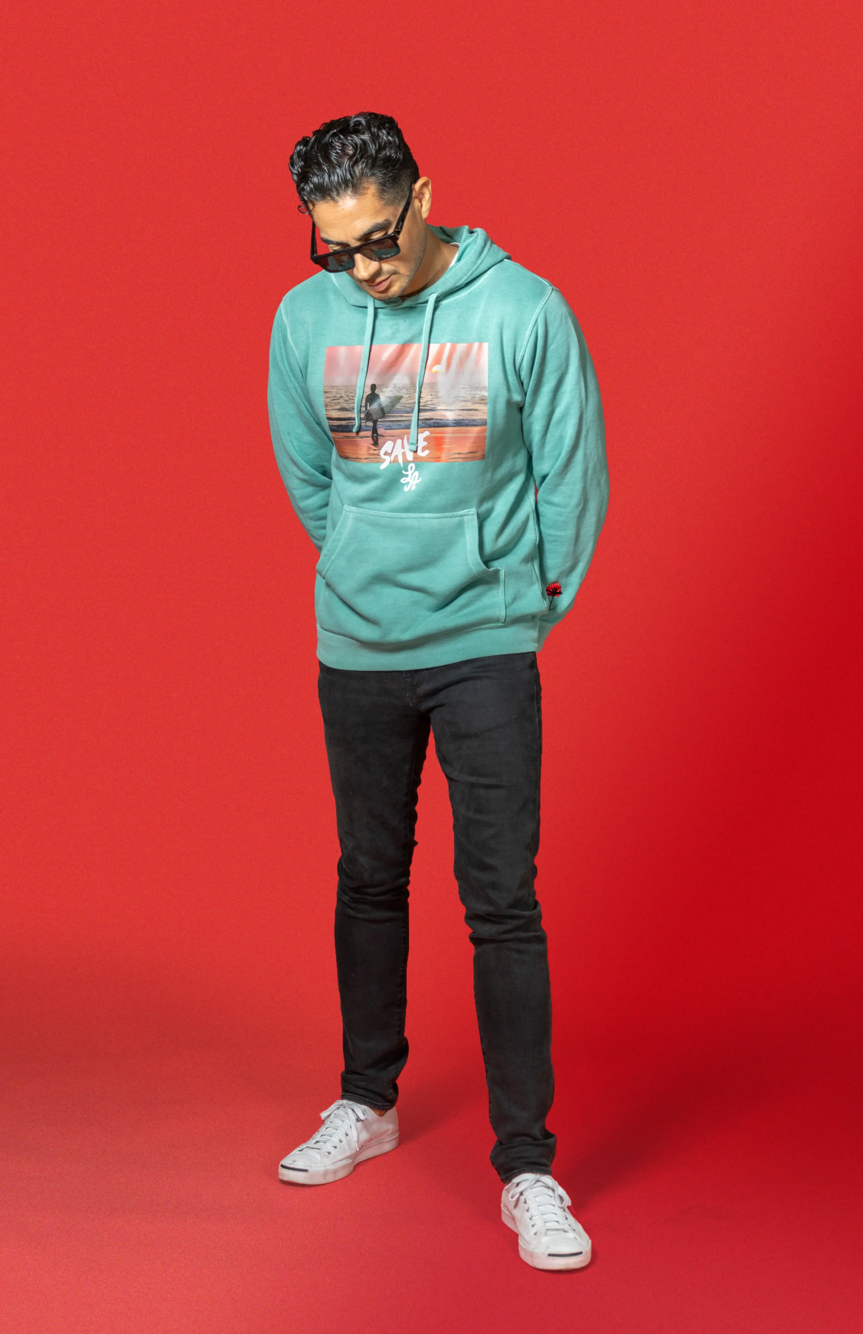 SAVE LA MALIBU HOODIE - TEAL