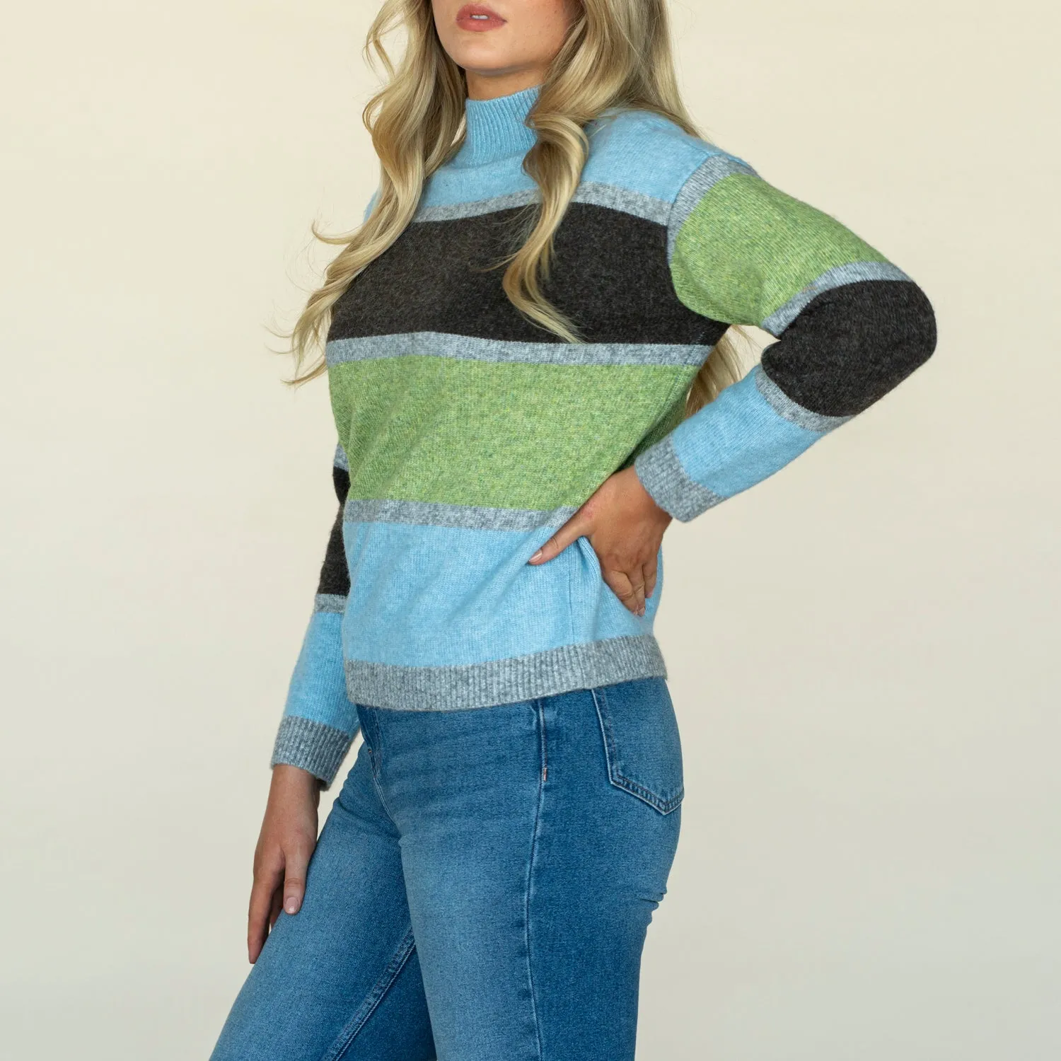 Stripe Turtle Sweater