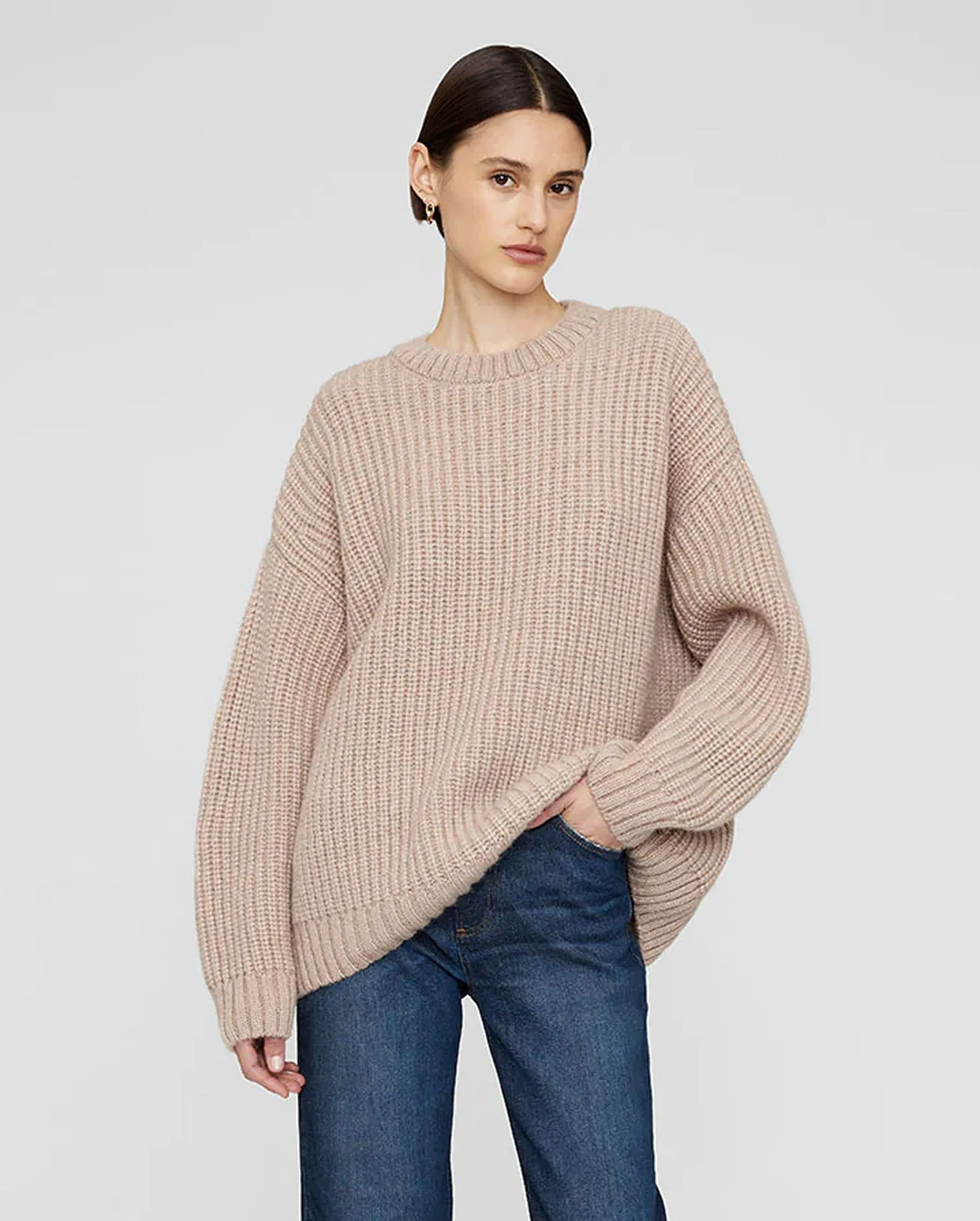 SYDNEY CREW SWEATER / CAMEL