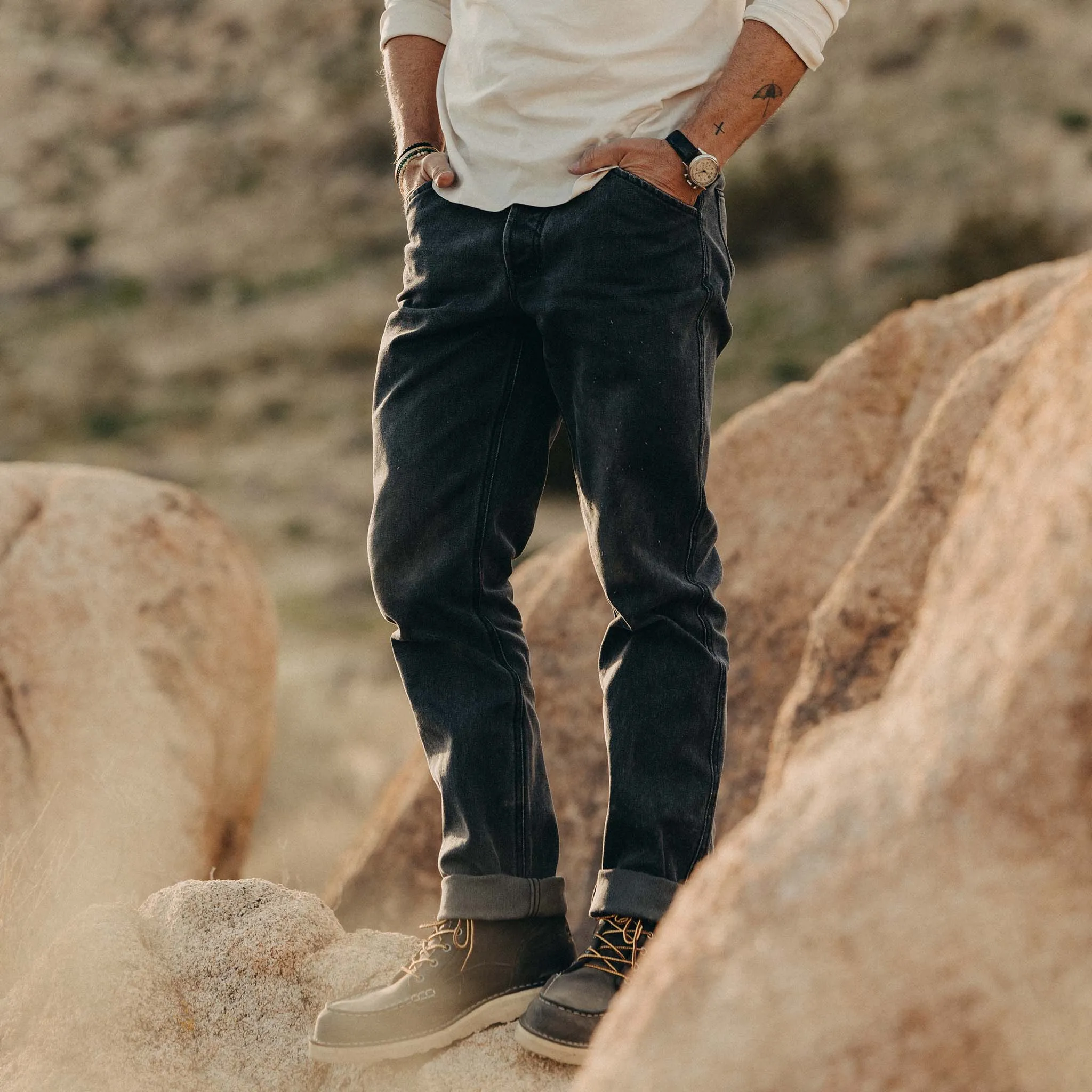 The Camp Pant in Coal Chipped Canvas