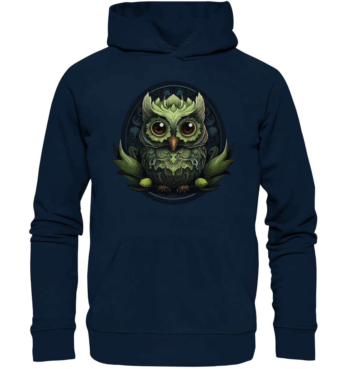 Unisex Bio-Hoodie mit Eulenmotiv "Mystische Eule"