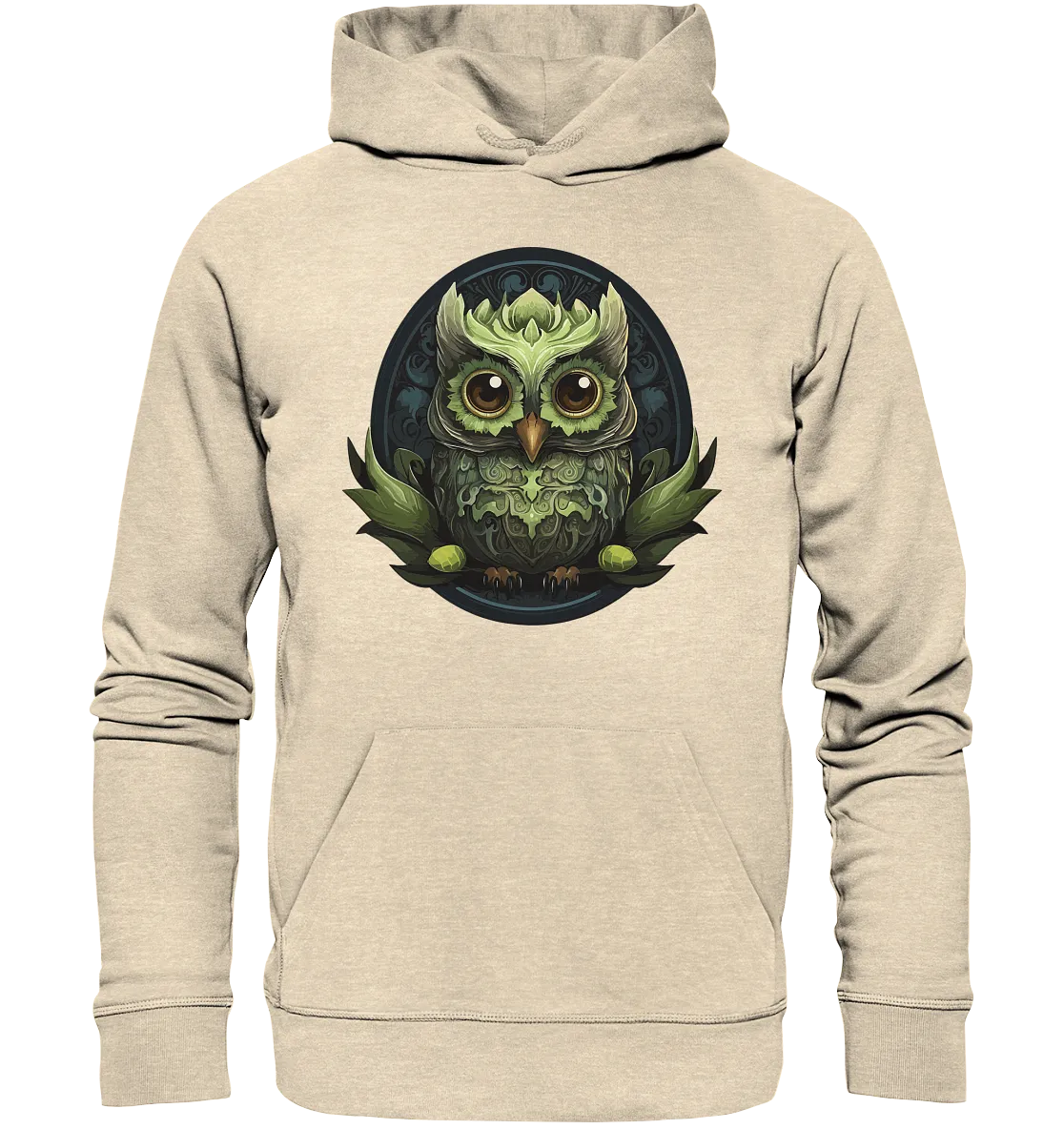 Unisex Bio-Hoodie mit Eulenmotiv "Mystische Eule"