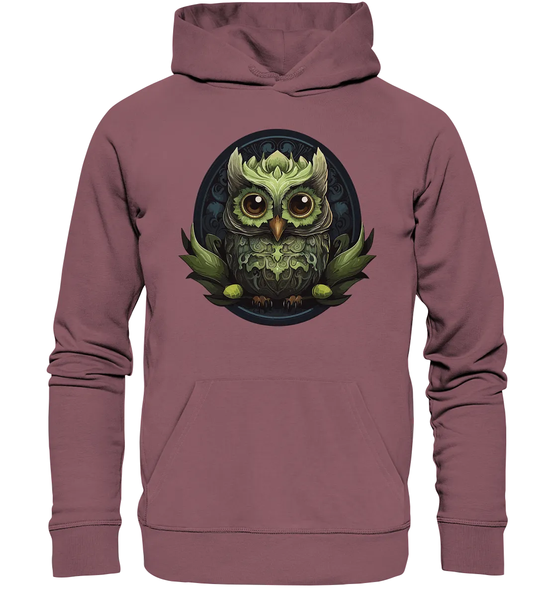 Unisex Bio-Hoodie mit Eulenmotiv "Mystische Eule"