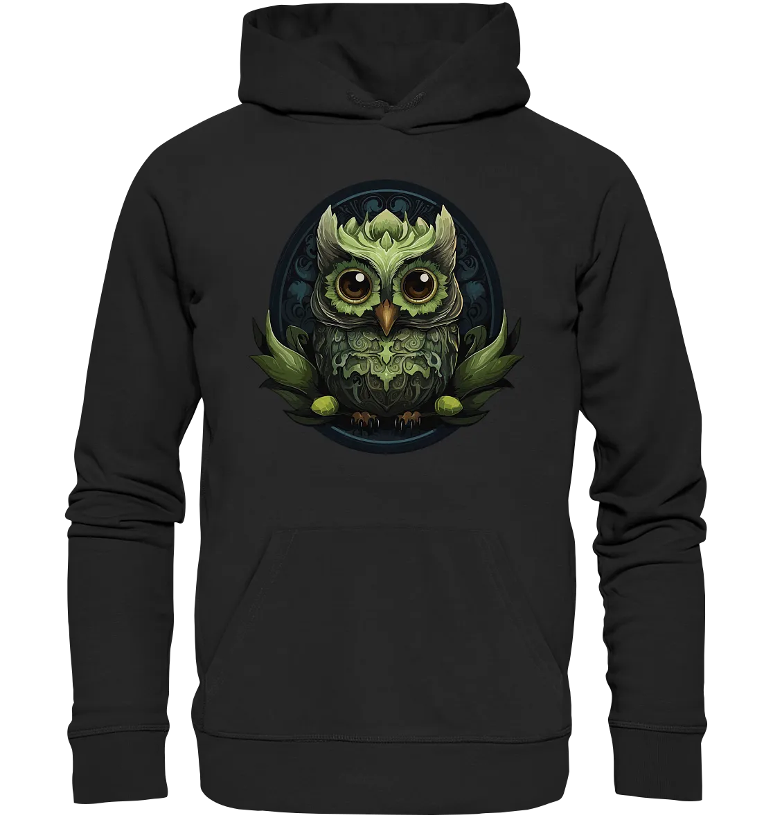 Unisex Bio-Hoodie mit Eulenmotiv "Mystische Eule"