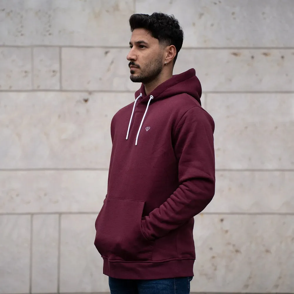 Walker & Hunt - Dark Burgundy Understated Hoodie